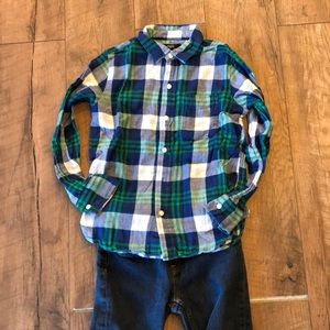 Gap checker button down. Double lined. Lk new 8/9